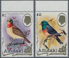 Thematik: Tiere-Vögel / Animals-birds: 1984, AITUTAKI: Bird Definitives Part Set Of Two $4.20 ‚Myiag - Andere & Zonder Classificatie