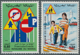 Thematik: Verkehr / Traffic: 1980, MOROCCO: Safety In Road Traffic Complete Set Of Two In A Lot With - Andere & Zonder Classificatie