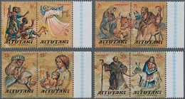 Thematik: Weihnachten / Christmas: 1977, AITUTAKI: Christmas Complete Set Of Eight In Four Se-tenant - Natale