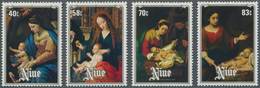 Thematik: Weihnachten / Christmas: 1984, NIUE: Christmas Complete Set Of Four With Different Paintin - Noël