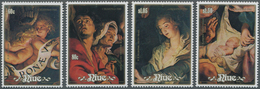 Thematik: Weihnachten / Christmas: 1988, NIUE: Christmas Complete Set Of Four With Different Rubens - Kerstmis