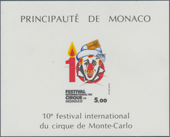 Thematik: Zirkus / Circus: 1984, Monaco, Circus Festival, Souvenir Sheet IMPERFORATE, 50 Pieces Unmo - Cirque