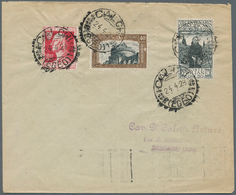 Ägäische Inseln: 1917/1928, Italy Used In The Aegean, Lot Of Six Pieces And One Cover With Italian F - Egeo