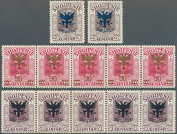 Albanien: 1920, Prince William Of Wied Three Different UNISSUED Stamps With Opt. Of The Albanian Eag - Albanië