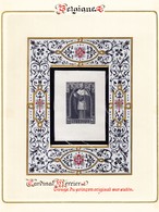 1932 Cardinal Mercier; Schwarze Probedrucke Auf Seide Gedruckt; Drei Einzelabzüge Auf Sammlungsblätter Aufgezogen - Proofs & Reprints