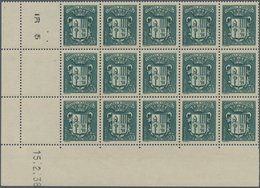 Andorra - Französische Post: 1938, Definitive Issue 35c. Dark Blue-green ‚Coat Of Arms‘ In A Lot Wit - Other & Unclassified