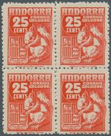 Andorra - Spanische Post: 1949, Express Stamp 25c. Red ‚Grey Squirrel‘ In A Lot With About 450 Stamp - Altri & Non Classificati