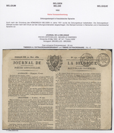 Belgien: 1824/1832, Group Of Five Newspapers "JOURNAL DE LA BELGIQUE" Bearing Circular Free Frank Ma - Collections