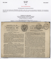 Belgien: 1824/1832, Group Of Five Newspapers "JOURNAL DE LA BELGIQUE" Bearing Circular Free Frank Ma - Colecciones