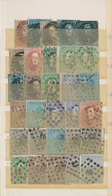 Belgien: 1849/1880 (ca.), Used Assortment Of Apprx. 180 Stamps From Epaulettes/Medaillons, Mainly Ob - Collections