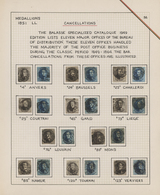 Belgien: 1851/1854, 10c. Brown And 20c. Blue, Fresh Colours, Touched To Full Margins, 26 "pairs" Wit - Sammlungen