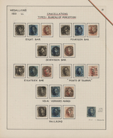 Belgien: 1851/1854, 10c. To 40c., Seven Complete Sets, Fresh Colours And Mainly Good Margins, Each W - Sammlungen