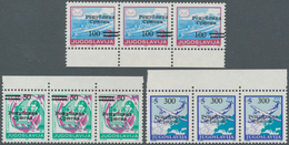 Bosnien Und Herzegowina - Serbische Republik: 1992, Three Different Stamps Of Yugoslavia With Overpr - Bosnie-Herzegovine