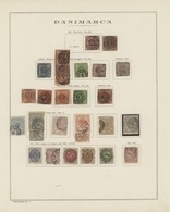 Dänemark: 1851/1946, Used And Mitn Collection On Album Pages, Few Early Items Varied But Overall Goo - Lettres & Documents