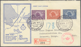 Dänemark: 1890 (ab), Dabei Interessante Ganzsachen, Flugpost, Alte Ansichtskarten, Perfins U. A. - Covers & Documents