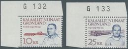 Dänemark - Grönland: 1990, Politicans Complete Set Of Two 10kr. ‚Frederik Lynge‘ And 25kr. ‚Augo Tel - Covers & Documents