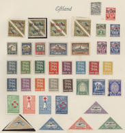 Estland: 1918/25, VF Mint Collection With Mostly Early Issues On Old Album Pages With Many Blocks Of - Estonia
