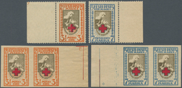 Estland: 1921, RED CROSS Set Of Two In A Lot With 180 Imperforate And 20 Perforate Sets Mostly In La - Estonie