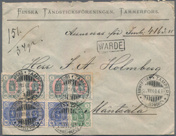 Finnland: 1900, Sechs Wertbriefe Aus Einer Korrespondenz Von Tammerfors Nach Mantsala, Unterschiedli - Used Stamps