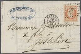 Frankreich: 1818-1970, Partie Mit Fast 400 Briefen Und Belegen Ab Vorphila, Dabei Verschiedene Stemp - Collections