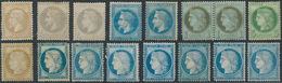 Frankreich: 1862/1873, Napoleon/Ceres, Lot Of 16 Stamps, Varied Condition, Very High Cat.value, Need - Collezioni