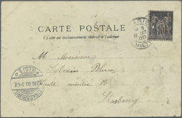 Frankreich: 1898/1900 (ca.), über 100 Gelaufene Frankreich Postkarten Mit Einigen "Souvenir De...", - Collezioni