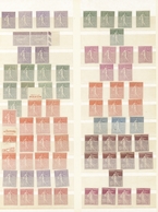 Frankreich: 1903/1933, Mint Collection/accumulation Of Apprx. 340 Stamps Of The SEMEUSE Issues (lign - Collections