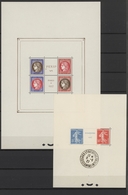 Frankreich: 1927/1937, Two Souvenir Sheets: 1927 Strasbourg Exhibition Bearing Special Event Postmar - Collections