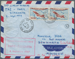 Frankreich: 1930/1977, Airmails, Group Of 18 Airmail Covers With Many Attractive Pieces, First And S - Sammlungen
