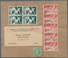 Frankreich: 1947 Ca.: 8 High Franked Front Pieces Of Airmail Parcels Including Address And Sender Se - Collections