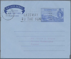 Gibraltar - Ganzsachen: 1954/98 AEROGRAMMES Accumulation Of Ca. 421 Unused/used/CTO Airletter With D - Gibilterra