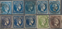 Griechenland: 1868-1950, Collection In Borek Album Starting Large Hermesheads Mint And Used, Olympic - Unused Stamps