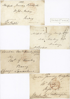 Großbritannien - Vorphilatelie: 1822-1839 FREE FRANK "FRONTS": Collection Of 217 Cut-out Letter Fron - ...-1840 Precursores