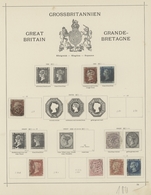 Großbritannien: 1841/1957, Used Collection On Ancient Schaubek Pages With Main Value In The QV Issue - Other & Unclassified