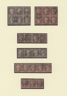 Großbritannien: 1854/1871, Specialised Collection Of UNITS Of The 1 D. Red Perf. (SG Ex 17/43; Mi. 8 - Andere & Zonder Classificatie