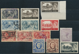 Großbritannien: 1855/1960 (ca.), Used And Mint Lot Of Apprx. 100 Stamps, Varied Condition, Incl. 88 - Sonstige & Ohne Zuordnung