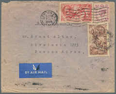 Großbritannien: 1933/1943, AIRMAIL TO AMERICA, Lot Of 9 Airmail Covers To USA Incl. Hawaii, Bermudas - Sonstige & Ohne Zuordnung