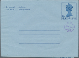 Großbritannien - Isle Of Man: 1973/89 AEROGRAMMES Ca. 590 Unused/used/CTO Airletters Incl. Some Inte - Isle Of Man