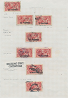 Britische Post In Der Türkei: 1921/22: Sepcialised Collection Of Shades And Cancelations, Written-up - Andere & Zonder Classificatie