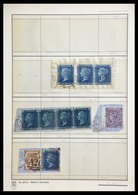 Großbritannien - Used Abroad: Small Album With 159 Classic Stamps Of Great Britain, Cancelled In Gib - Altri & Non Classificati