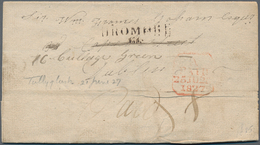 Irland: 1803/1850 Appr. 24 Old Entire Letters And A Stationery Envelope Of 1844 Showing A Great Rang - Covers & Documents