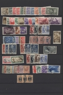 Italien: 1863/1941, Used Assortment Of Apparently Only Complete Issues Incl. Better Sets Like Sass. - Verzamelingen