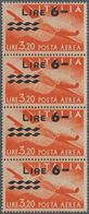 Italien: 1947, Airmail Stamp 3.20l. Red-orange (airplane Caproni-Campin: N-1) Surch. 'LIRE 6-' With - Sammlungen