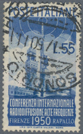 Italien: 1948/1951, Used Assortment Of Better Stamps, E.g. 1948 St.Catherine, 1949 100l. Brown. Mich - Sammlungen