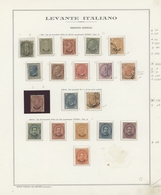 Italienische Post Im Ausland - Allgemeine Ausgabe: 1874/1883, Mint And Used Collection On Album Page - Andere & Zonder Classificatie