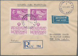 Jugoslawien: 1943/1951, Lot Of 20 Documents With Better Frankings And Use E.g. Registered, Airmail, - Briefe U. Dokumente