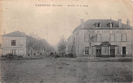 Delcampe - ¤¤   -   LANGEAC   -  Avenue De La Gare  -  Hôtel Et Café " BARDEL " - Hôtel De La Gare " Eugène SICARD "    -  ¤¤ - Langeac
