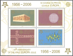 Jugoslawien: 2006, "50 Jahre Europamarken". Lot Von 1.000 Sätzen In Bogen Und 1.000 Blockgarnituren - Briefe U. Dokumente