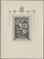 Kroatien: 1943, 30 Exhibition Miniature Sheets With STECHERZEICHEN "S", Mint, Except For Small Hints - Kroatien