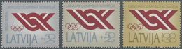 Lettland: 1992, National OLYMPIC Committee Set Of Three In A Lot With About 2.600 Complete Sets Most - Letland